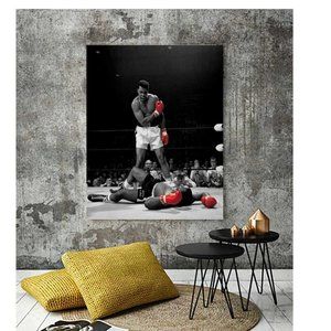 Muhammad Ali poster vs Sonny Liston 14x18 framed